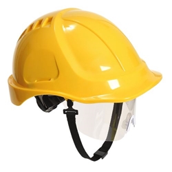 Portwest Endurance Plus Visor Helmet. Size/Fit  /R, Yellow. Style PW54