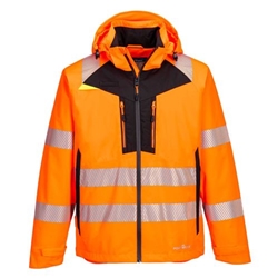 Portwest DX4 Hi-Vis Rain Jacket . Size/Fit  5XL/R, Orange. Style DX462
