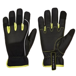 Portwest PW3 Mechanic 540 PU Reinforced Palm Glove. Size/Fit  L/Y, Black/Yellow. Style A771