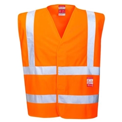 Portwest Bizflame Hi-Vis FR Vest. Size/Fit  S/M/R, Orange. Style FR75
