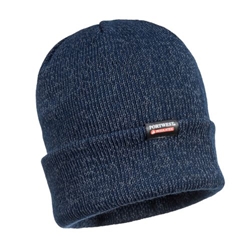 Portwest Insulated Knit Reflective Yarn Beanie. Size/Fit  /R, Navy. Style B026
