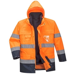 Portwest Hi-Vis 3-in-1 Contrast Lite Jacket . Size/Fit  XXL/R, Orange/Navy. Style S162