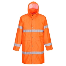 Portwest Hi-Vis Rain Coat 100cm . Size/Fit  XXXL/R, Orange. Style H442