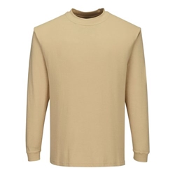 Portwest Modaflame Knit FR Long Sleeve T-Shirt. Size/Fit  XXXL/R, Tan. Style FR11