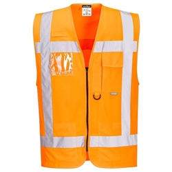 Portwest RWS Hi-Vis Executive Vest . Size/Fit  4XL/R, Orange. Style R476