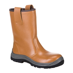 Portwest Steelite Rigger Boot S1P HRO (Unlined). Size/Fit  46/R, Tan. Style FW06