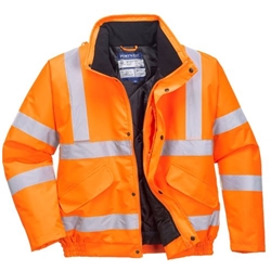 Portwest Hi-Vis Winter Bomber Jacket . Size/Fit  S/R, Orange. Style RT32