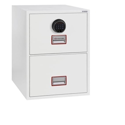 Phoenix World Class Vertical Fire File FS2272F 2 Drawer Filing Cabinet with Fingerprint Lock