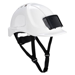 Portwest Endurance Badge Holder Helmet. Size/Fit  /R, White. Style PB55
