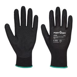 Portwest Grip 15 Nitrile Sandy Glove. Size/Fit  L/R, Black. Style A335