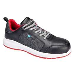 Portwest Eco Composite Trainer S3S SR FO. Size/Fit  39/D, Black/Red. Style FC07