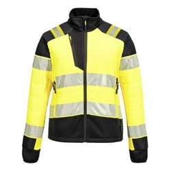 Portwest PW3 Hi-Vis Women's Hybrid Baffle Jacket. Size/Fit  L/R, Yellow/Black. Style T171