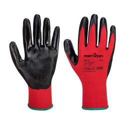Portwest Grip 13 Nitrile Glove. Size/Fit  L/R, Red/Black. Style A310