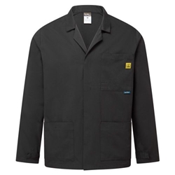 Portwest Anti-Static ESD Lab Jacket. Size/Fit  5XL/R, Black. Style AS18