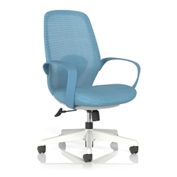 Ariel Mesh Task Operator Chair with Arms Blue