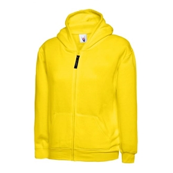Uneek UC506 Childrens Classic Full Zip Hooded Sweatshirt Yellow 5/6 Years