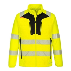 Portwest DX4 Hi-Vis Hybrid Baffle Jacket. Size/Fit  4XL/R, Yellow/Black. Style DX473