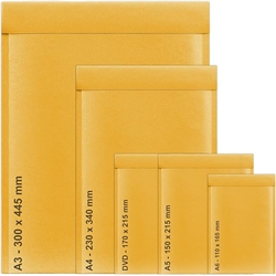 Mix Size Bubble Padded Envelopes - Pk50