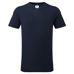 Portwest V-Neck Cotton T-Shirt S/S. Size/Fit  L/R, Navy. Style B197