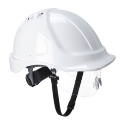 Portwest Endurance Visor Helmet. Size/Fit  /R, White. Style PW55