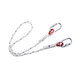 Portwest Single Rope 1.5m Restraint Lanyard. Size/Fit  /R, White. Style FP24