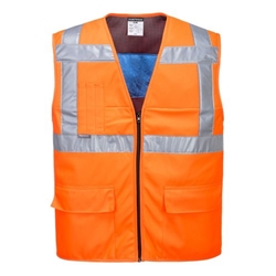 Portwest Hi-Vis Cooling Vest. Size/Fit  XX/3X/R, Orange. Style CV02