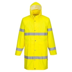 Portwest Hi-Vis Rain Coat 100cm . Size/Fit  XS/R, Yellow. Style H442