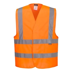 Portwest Hi-Vis Band and Brace Vest . Size/Fit  6X/7X/R, Orange. Style C470
