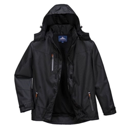 Portwest Outcoach Rain Jacket. Size/Fit  S/R, Black. Style S555