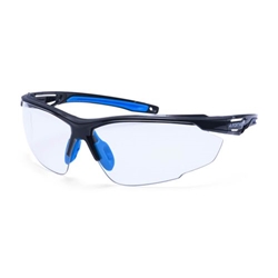Portwest Anthracite KN Safety Glasses. Size/Fit  /R, Clear. Style PS37