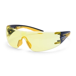 Portwest Tech Look Lite KN Safety Glasses. Size/Fit  /R, Amber. Style PS27