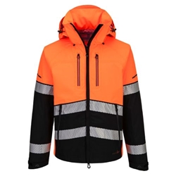 Portwest EV4 Hi-Vis Shell Jacket (3L). Size/Fit  S/R, Orange/Black. Style EV465