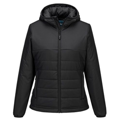 Portwest Professional Women's Hooded Insulated Baffle Jacket. Size/Fit  S/R, Black. Style S613