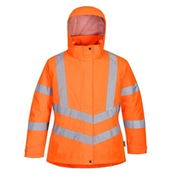 Portwest Hi-Vis Women's Winter Jacket. Size/Fit  XXL/R, Orange. Style LW74