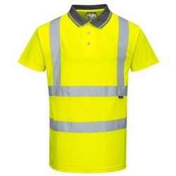 Portwest Hi-Vis Polo Shirt S/S . Size/Fit  7XL/R, Yellow. Style S477