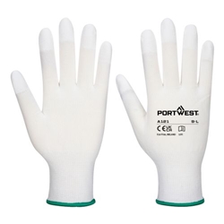 Portwest Grip 13 PU Fingertip Glove. Size/Fit  S/R, White. Style A121