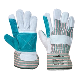 Portwest Leather Rigger 365 Cow Split Reinforced Palm Glove. Size/Fit  XXXL/R, Grey. Style A230