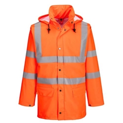 Portwest Sealtex Ultra Hi-Vis Rain Jacket . Size/Fit  XXXL/R, Orange. Style RT50