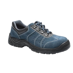 Portwest Steelite Perforated Shoe S1P. Size/Fit  42/U, Blue. Style FW02