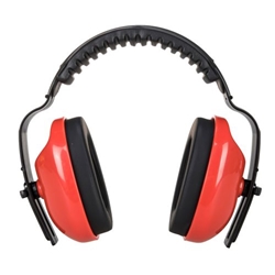Portwest PW Classic Plus Ear Defenders. Size/Fit  /R, Red. Style PW48