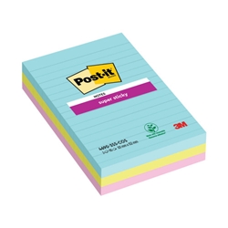 Post-it Notes Super Sticky 101x152mm Cosmic (Pack of 3) 4690-SS3-MIA x3 + FREE Contigo Travel Mug