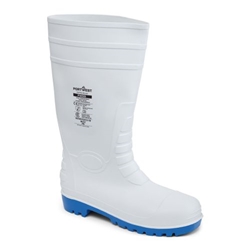 Portwest Steel PVC Wellington S5 FO . Size/Fit  40/R, White. Style FW95
