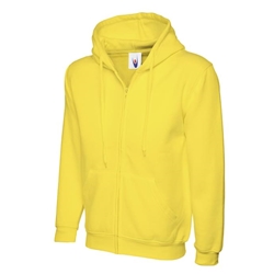 Uneek UC504 Adults Classic Full Zip Hooded Sweatshirt Yellow Large