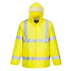 Portwest Hi-Vis Rain Jacket. Size/Fit  XS/R, Yellow. Style H440