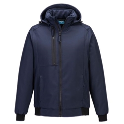 Portwest WX2 Eco Hooded Insulated Softshell (2L). Size/Fit  S/R, Dark Navy. Style CD874