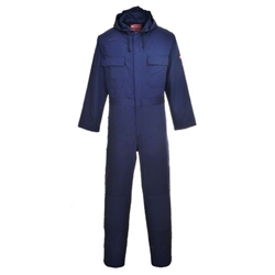 Portwest Bizweld Work FR Hooded Coverall. Size/Fit  XL/R, Navy. Style BIZ6