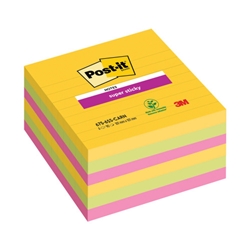Post-It Super Sticky XL Notes 101x101mm Lined Rio (Pack of 6) 675-SS6-RIO x3 + FREE Contigo Travel Mug