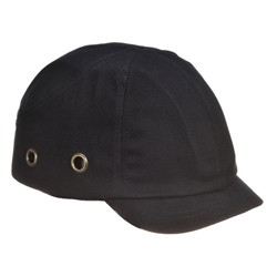 Portwest Short Peak Bump Cap. Size/Fit  /R, Black. Style PW89