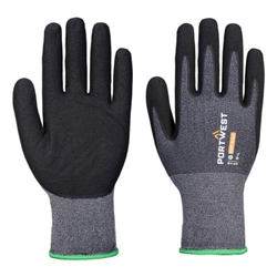 Portwest SG Grip 15 Eco Nitrile Glove. Size/Fit  XXL/R, Grey/Black. Style AP12