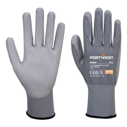 Portwest Cut B13 PU Economy Glove. Size/Fit  S/R, Grey. Style A635